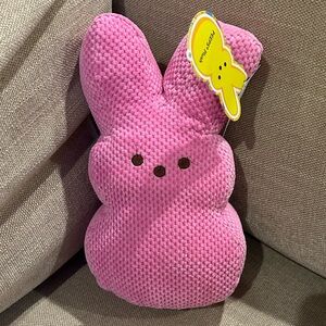 “New”Peeps Pink Bunny Holiday Pillow